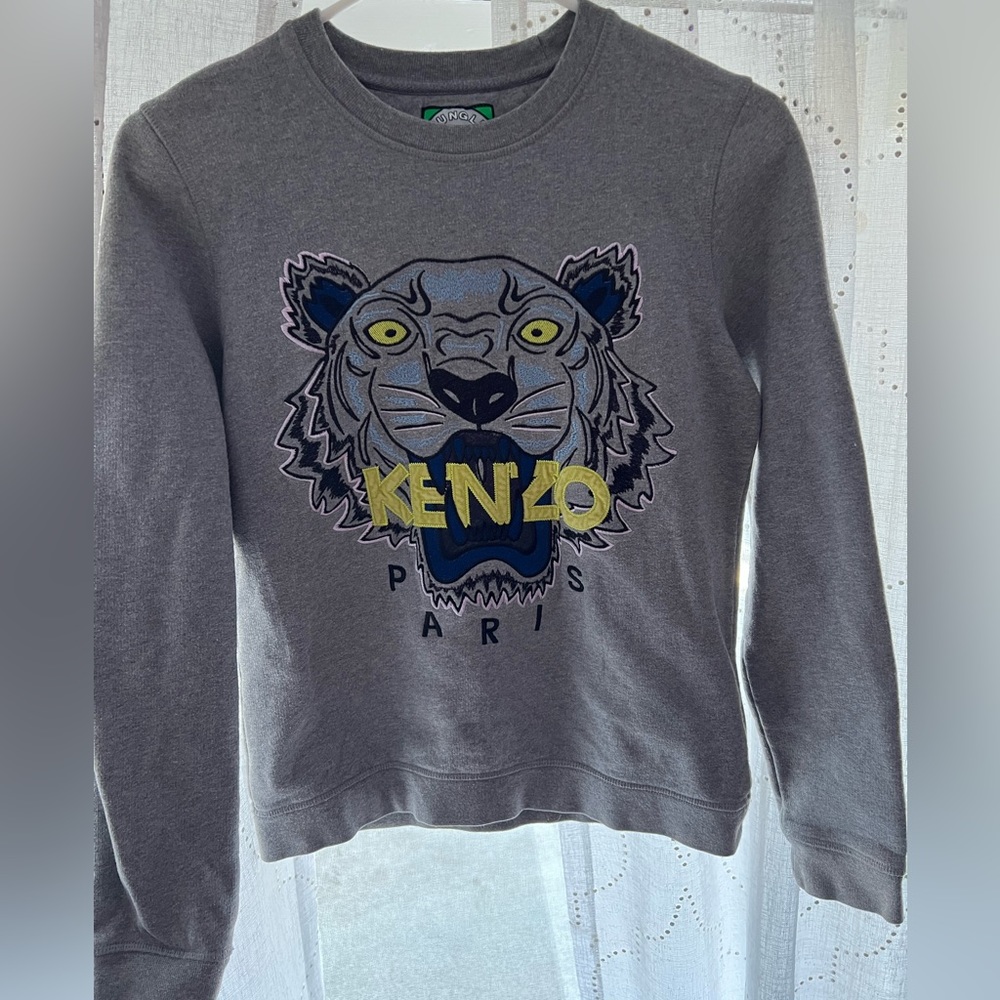 KENZO PARIS💖 GRAY CREW NECK LONG SLEEVE!!ONLY WORN ONE TIME
